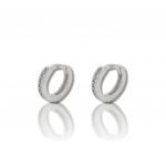 Orecchini in oro bianco k14 con zirconia cubica (code S2692)