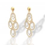 Orecchini pendenti in oro Giallo k14 (code SM2286)