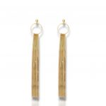 Yellow gold drop earrings 14k (code. SM2289)