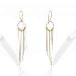 Yellow gold drop earrings 14k (code. SM2290)