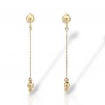 Yellow gold drop earrings 14k (code. SM2817)