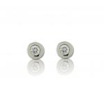 Orecchini in oro bianco k18 con diamanti (code T2260)