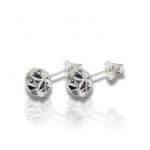 White gold earrings 14k  (code M2479)