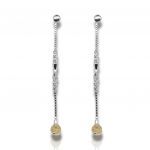 White gold drop earrings 14k (code M2480)