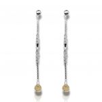 White gold drop earrings 14k (code M2480)