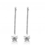 White gold drop earrings 14k (code M2481)