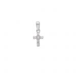 White gold cross k14 with zircon (code S198414)