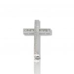 White gold cross 18k with diamonds  (code H1702)