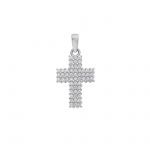 White gold cross k14 with zircon (code S204480)