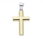 Golden cross k14 with white gold detail (code S231303)