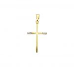 Croce in oro giallo k14 lucido  (code S250159)