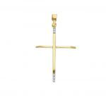 Croce in oro giallo k14 lucido  (code S250160)