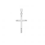 Croce in oro Bianco k14  (code S250174)