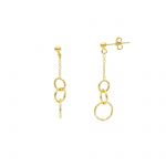 Yellow gold earrings k14  (code S254945)