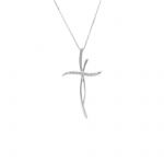 White gold cross k9 with zircon (code S275480)