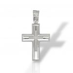 Croce in oro Bianco k14 (code AL2293)