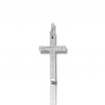 White gold cross 18k with diamonds  (code H1703)