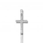 White gold cross 18k with diamonds  (code H1705)