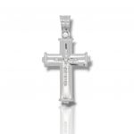 White gold cross 14k with zircon (code H1707)