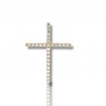 Croce in oro Giallo k14 con zirconi cubici (code H2110)