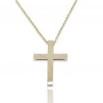 Golden cross k14 (with chain)   (code H2464)