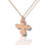 Rose gold cross k14 with diamond  (code H2839)