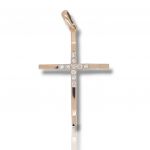 Rose gold cross 18k with diamonds (code P1661)