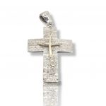 White gold cross k14 with zircon (code GP2125)