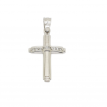 White gold cross k14 with zircon(code H2101)