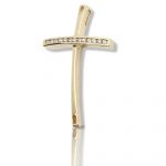 White gold cross k14 with zircon (code H2102)