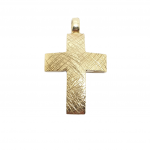 Σταυρός πομπέ ματ απο χρυσό κ14 (code H2129)