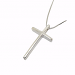 Croce con catena in oro Bianco k14 (code H2256)