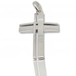 White gold cross k14  (code P2100)