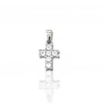 White gold cross k14 with zircon (code S198414/2)