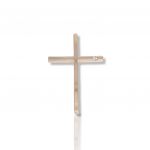 Croce in oro Rosa k14 con diamante (code H2126)