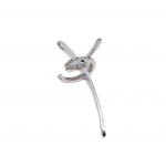 Croce in oro bianco k14 con diamanti (code H1667)