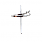 Croce in oro bianco k14 con diamanti (code H1673)
