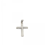 Croce in oro bianco k14 (code H1844)