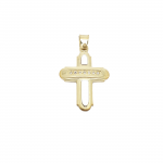 Croce in oro giallo e oro bianco k14 con zirconi cubici (code AL1848)