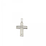 Croce in oro Bianco k14 (code H1810)