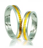 Fedi Nuziali in oro Bianco e oro Rosa 4.3mm  