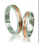 Fedi Nuziali in oro Bianco e oro Rosa 4.3mm  