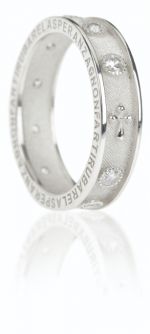 Rosarium Rhodium Ring - White Zircons (AGI103/A-AZB)