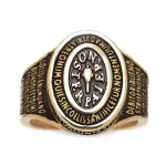 Anello in argento dorato 925° “PRECEM  paternoster”  (AGI 288/A-O)