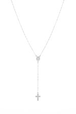 Ροζάριο απο επιπλατινωμένο ασήμι 925° ICONA (BEN163/CA)