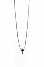 Cross in platinum-plated 925° silver with chain (AGI318-C)