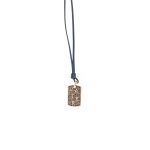 PATER necklace in 925° gold-plated silver with blue cord (AGI328-C BL)