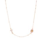 Ροζάριο ICONA απο ροζ επιχρυσωμένο ασήμι 925° (BEN163/DGR)