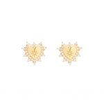 Gold plated silver 925º heart earrings (AGI350/O-O)