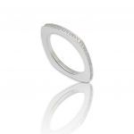 Platinum plated silver  925° ring  (code FC001518B)